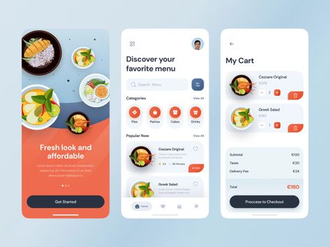 Food Waste Project, Application Ui Design, Food Ordering App, Food Web Design, Restaurant App, App Inspiration, Ux App Design, App Design Layout, Ui Ux App