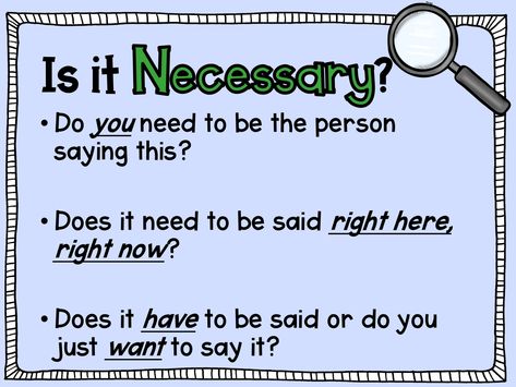 THINK Before You Speak Lesson How To Think Before Speaking, Think Before Speak, Before You Speak, How To Think Before You Speak, Before You Speak Think, Think Before You Speak Quotes, Think Acronym, Facilitation Techniques, Middle School Classroom Management