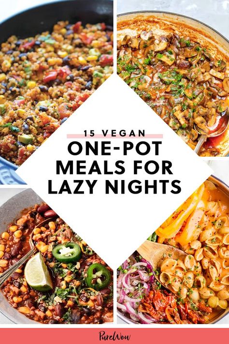 Vegan One Pot Meals, Resep Vegan, Healthy One Pot Meals, Easy Vegan Dinner, Vegan Healthy, Vegan Meal Prep, Vegan Cooking, Vegan Dinner Recipes, Vegan Foods