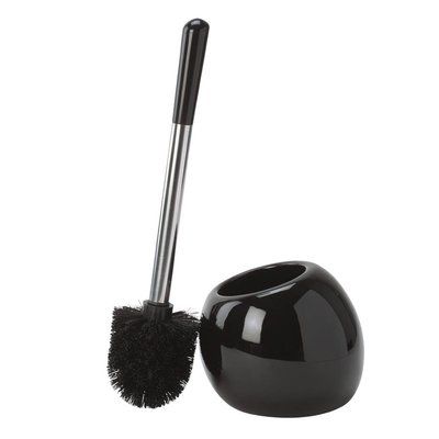 Bathroom Cleaning Supplies, Toilet Bowl Brush, Toilet Brush Holder, Toilet Brushes And Holders, Black Bath, Brush Sets, Wall Mounted Toilet, Ceramic Ideas, Modern Shower