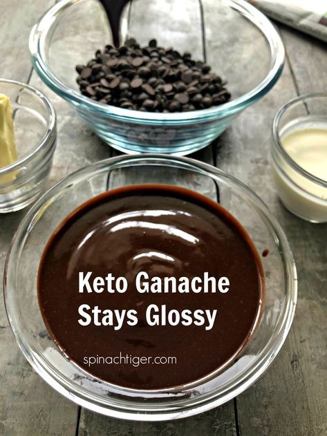 Keto Ganache, Keto Chocolate Ganache, Keto Bundt Cake, Choc Zero, Chocolate Ganache Recipe, Keto Sauces, Chocolate Ganache Cake, Chocolate Frosting Recipes, Keto Chocolate Cake