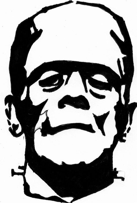 dracula Silhouette | Frankenstein Outline Drawing Frankenstein Face Drawing Frankenstein Outline, Frankenstein Silhouette, Frankenstein Drawing, Yoda Pumpkin, Frankenstein Tattoo, Frankenstein Art, Pumpkin Tattoo, Spooky Tattoos, Silhouette Clip Art