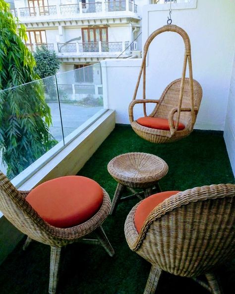 Assuring you unmatched quality and service.  Sanitized packing and home delivery available...   Welcome to #Vaidehi Crafts !   New Timing : 10:30am to 7:00pm.   Prior appointment for Customized Cane Furniture Designing is appreciated.    100% #Handmade...  #canefurniture #rattan #wicker #sustainable #designer #ecofriendly #environmentfriendly #homedecor #handcrafted #artifacts in #silver #brass #copper #bronze #terracotta #woodenframes #metal #manufacturing #custom Cane Furniture For Balcony, Indian Balcony Decor, Furniture For Balcony, Indian Balcony Decor Ideas, Indian Balcony, Balcony Decor Ideas, Metal Manufacturing, Balcony Chairs, Cane Furniture