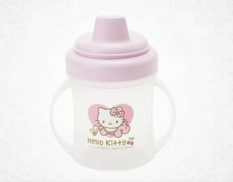 Princess Sippy Cup, Kawaii Sippy Cup, Hello Kitty Sippy Cup, Cute Sippy Cup Aesthetic, Pink Sippy Cup, Sippy Cup Aesthetic, Sippie Cups, Cute Sippy Cups, Hello Kitty Baby Stuff