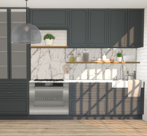 MINC S-Series Marble Sims 4 Marble Kitchen, Simply Background, Sims Rooms, Replacing Kitchen Countertops, Alpha Cc, Sims 4 Kitchen, Die Sims 4, Diy Kitchen Countertops, Sims Baby