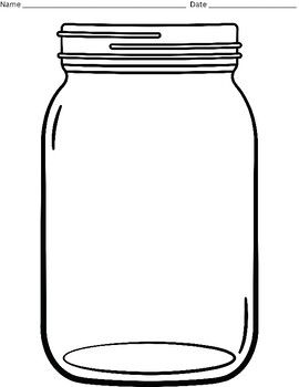 Use these printable blank canning jar templates for your students to fill with special words or drawings! Jar Art Drawing, Mason Jar Outline, Mason Jar Drawing, Layered Recipes, Mason Jar Template, Pickle Jar Crafts, Mason Jar Printables, Fill The Jars Template, Jar Picture