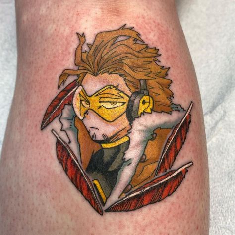 Hawks Tattoo Ideas, Mha Hawks Tattoo, Hawks Tattoo, Mha Tattoos, Hawks Bnha, Hero Tattoo, Hawk Tattoo, Keigo Takami, Otome Game