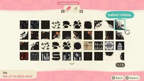 Acnh Gothic Codes, Acnh Halloween Code, Path Acnh, Cobblestone Path, Future Islands, Animal Crossing Memes, Animal Crossing Qr Codes Clothes, Path Design, Gothic Design