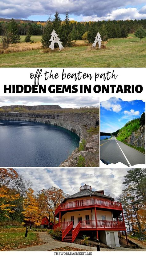 Are you looking for off the beaten path places in Ontario to explore? Here are over 15 awesome hidden gems in Ontario that you've got to see! From north to south and east to west, add these… More Ontario Road Trip, Ontario Travel, Road Trip Places, Canada Photography, Canada Photos, Canada Road Trip, Canada Destinations, Visit Canada, Off The Beaten Path