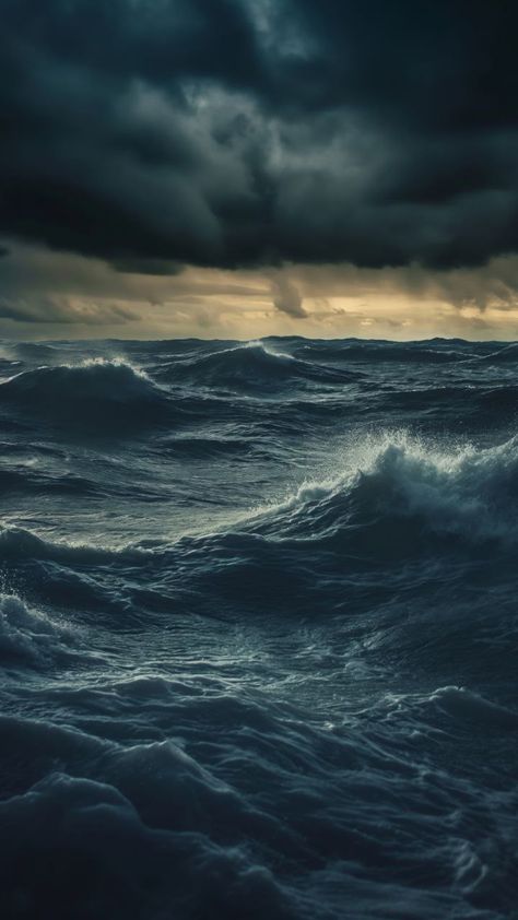 Calm Before The Storm Aesthetic, Ocean Storm Aesthetic, Sea Storm Aesthetic, Blueish Aesthetic, Sea Man, Storm Waves, Ocean Waves Photography, Ocean Storm, Dark & Stormy