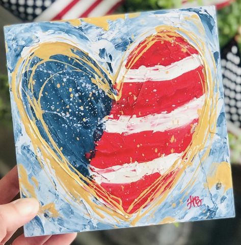 4th Of July Canvas Art For Kids, 4th Of July Paintings On Canvas For Kids, Fourth Of July Painting For Kids, Patriotic Watercolor Paintings, Fourth Of July Paintings On Canvas Easy, 4th Of July Watercolor, 4th Of July Painting, Patriotic Art Ideas, Patriotic Watercolor