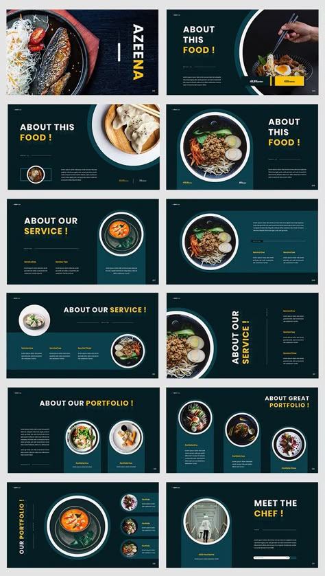 Asian Food Keynote Presentation Template. 30+ Total Slides Presentation Of Food, Asian Food Presentation, Food Powerpoint Presentation, Presentation Food Ideas, Food Slide Presentation, Food Presentation Design Powerpoint, Food Catalog Design Layout, Slide Presentation Design Templates, Food Ppt Template