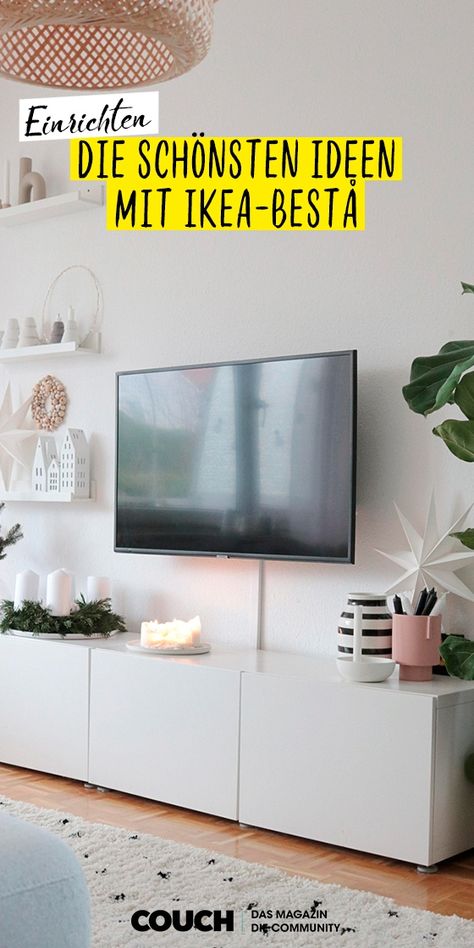 nn_living zeigt uns hier wie sie ihr Ikea-Besta im Wohnzimmer als Sideboard zum Einsatz bringt: Schön oder? Schaut hier rein, wenn ihr euch von den vielen Möglichkeiten des Ikea-Besta Aufbewahrungssystems inspirieren lassen wollt. Ikea Tv Board, Ikea Besta Tv Wall, Besta Ikea Living Room Tv Walls, Besta Ikea Living Room, Ikea Besta Living Room, Besta Ikea Tv, Ikea Besta Wall, Ikea Besta Sideboard, Besta Sideboard