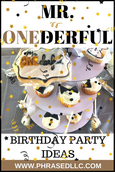 Mr Wonderful 1st Birthday Theme, Me Onederful Birthday, Mr Onederful Birthday Decoration, Mr Wonderful 1st Birthday, Mr Onederful Birthday Cake, Onederful Birthday Party, Mr Onederful Birthday Party Ideas, Birthday Cupcakes Boy, Mr Onederful Birthday