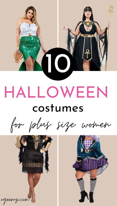 Holloween Costume Plus Size, Plus Size Halloween Costumes 2023, Best Plus Size Halloween Costumes, Plus Size Womens Halloween Costumes, Women’s Plus Size Halloween Costume Ideas, Halloween Costumes For Bigger Women, Halloween Costumes Curvy Girl, Diy Costumes For Women Plus Size, Easy Diy Halloween Costumes For Women Plus Size