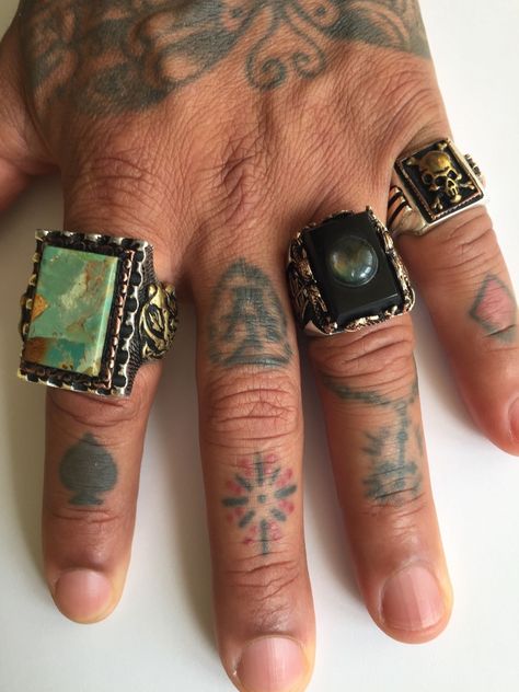 Mens Turquoise Rings, High Fashion Men, Ring Tattoos, Natural Turquoise Stone, Biker Jewelry, Biker Rings, Mexican Jewelry, Native American Turquoise, American Turquoise