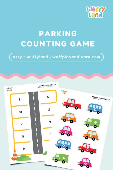 Teach your little ones numbers and counting with our Parking Counting Game! This printable activity is a great way to combine learning with play. Kids can match cars to their parking spots by number, helping them develop fine motor skills and number recognition. Download, print, and let the fun begin! 🚗📊 #CountingGame #PrintableActivity #KidsLearning #EducationalToys #WuffyLand Transportation Theme Preschool, Kids Printables, Counting Games, Transportation Theme, Busy Books, Educational Activities For Kids, Preschool Printable, Number Recognition, Let The Fun Begin