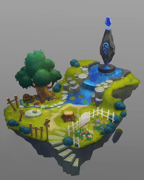 Disneysea Tokyo, Environment Props, Casual Art, Color Key, 2d Game Art, Isometric Art, Game Environment, Tower Defense, Low Poly Art