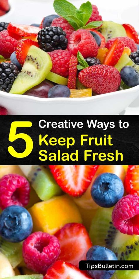 5 Creative Ways to Keep Fruit Salad Fresh Fruit Salads Healthy, How To Keep Fruit Salad Fresh, Fruit Salad Bowls Ideas, Watermelon Fruit Bowl Ideas, Delicious Fruit Salad, How To Keep Fruit Fresh Longer, Fruit Bowl For Party, Fruit Bowls Ideas, Breakfast Fruit Ideas