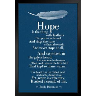 She Is Beautiful Quotes, Dont Ever Give Up, Hope Is The Thing With Feathers, Christmas Classic, Blue Art Prints, Hook Wall, Quotes God, Unframed Wall Art, Hope Is