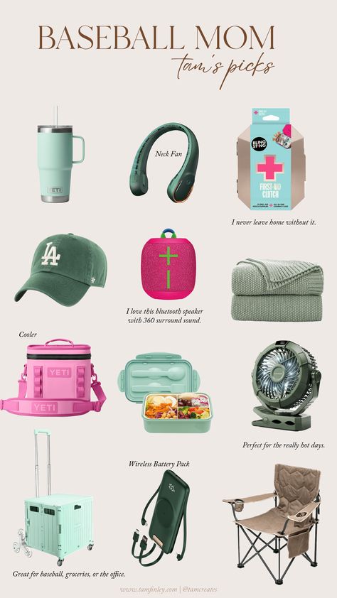 Baseball Mom Top Amazon Favs Dugout Mom Gift Ideas, Travel Ball Mom Must Haves, Baseball Mom Must Haves, Travel Baseball Mom, Mom Bag Essentials, Cheer Snacks, Volleyball Vibes, Mom Must Haves, Team Mom Baseball