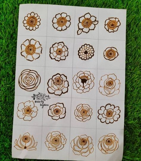 Basic Flowers In Mehendi, Basic Mehndi Flowers, Types Of Flowers In Mehendi, Basic Flower Mehndi Designs, Flowers Mehandi Designs, Mehndi Besic Design, How To Darken Mehendi On Hands, Mehendi Flower Designs, Mehandi Flowers Design