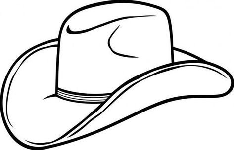 Cowboy Hat Sketch, Cowboy Drawings, Hat Sketch, Cowboy Hat Drawing, Cowboy Boot Tattoo, Best Cowboy Hats, Tractor Drawing, Best Cowboy Boots, Western Ideas