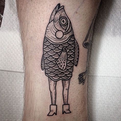 Peixe com pernas de homen andando de skate Forearm Tattoo Ideas, Boots Are Made For Walking, Surreal Tattoo, Aesthetic Tattoos, Tattoo Trend, 100 Tattoo, Handpoke Tattoo, Forearm Tattoo Design, Fish Tattoo