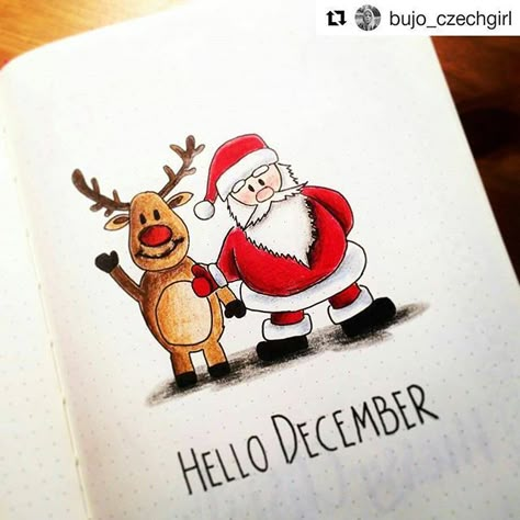 December front piece December Header, Reindeer Doodle, Bullet Journal Christmas, Christmas Spread, December Bullet Journal, Bullet Journal Month, Bullet Journal Set Up, Front Cover Designs, Christmas Layouts