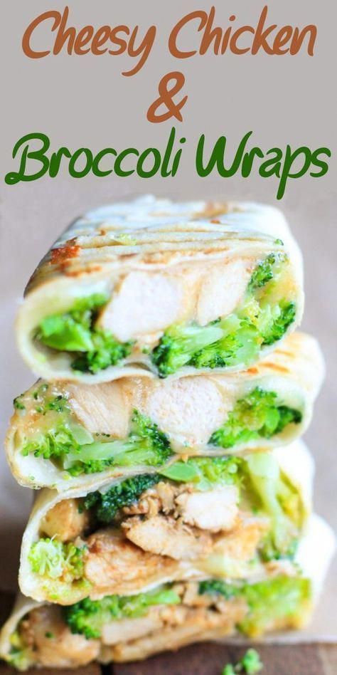 Grilled Chicken Broccoli, Cheesy Chicken And Broccoli, Wraps For Lunch, Plats Healthy, Cheesy Chicken Broccoli, Chicken And Broccoli, Resep Diet, Health Dinner, Easy Lunch Recipes