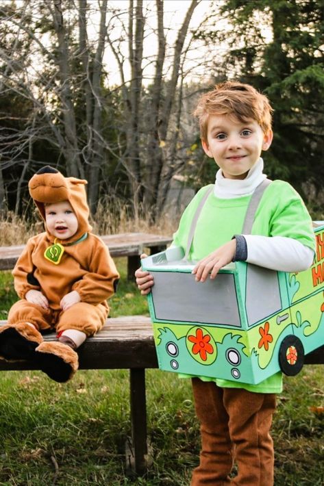 Halloween costumes for brothers Cute Brother Costumes, Brother Matching Costumes, Brother Costumes Halloween, Brothers Costumes Halloween, Family Halloween Costumes With 2 Boys, Young Sibling Halloween Costumes, Diy Brother And Sister Halloween Costume, Sibling Halloween Costumes Brothers, Toddler Brother Halloween Costumes