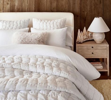 Quilts, Coverlets & Bedspreads | Pottery Barn King Bedding Inspiration, White Upholstered Bed Frame, Cloud Quilt, White Upholstered Bed, Pottery Barn Quilts, Barn Bedrooms, Pottery Barn Bedding, Upholstered Storage Bed, Neutral Bedrooms