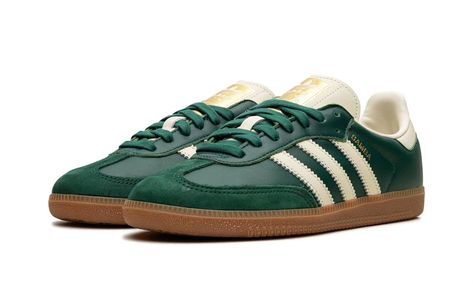 Adidas SAMBA OG Green Sambas, Adidas Shoes Samba, Pretty Shoes Sneakers, Quoi Porter, Adidas Samba Og, Popular Sneakers, Green Sneakers, Shoe Inspo, Stadium Goods