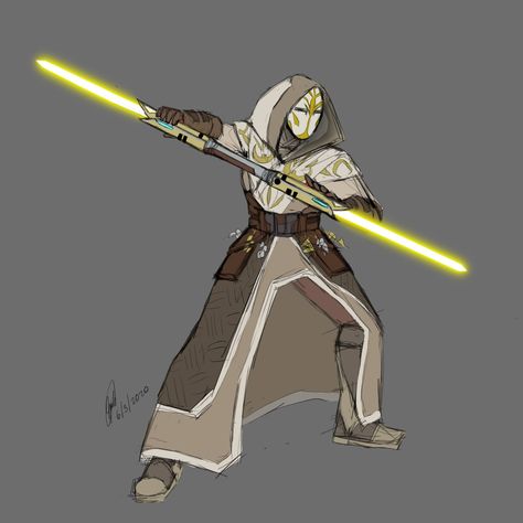 Jedi Temple Guard, Tali Mass Effect, Temple Guard, Jedi Temple, Jedi Art, Grey Jedi, Clone Wars Art, Sci Fi Anime, Drawing Stars