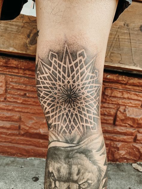 Knee Pit Geometric Piece by Roger Seliner at Thunderbird Tattoo in Los Angeles. Pit Tattoo Ideas, Knee Pit Tattoo, Pit Tattoo, Thunderbird Tattoo, Bug Tattoo, Braided Ponytail Hairstyles, Tattoos Ideas, Braided Ponytail, Ponytail Hairstyles