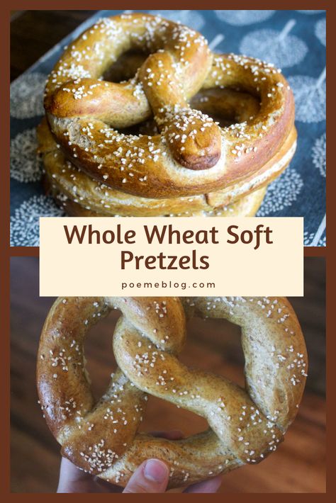 Whole Wheat Pretzels, Healthy Soft Pretzels, Whole Wheat Snacks, Whole Wheat Flour Recipes Healthy, Healthy Pretzel Recipe, Whole Wheat Soft Pretzel Recipe, Whole Wheat Desserts, Whole Wheat Pretzel Recipe, Whole Wheat Flour Recipes