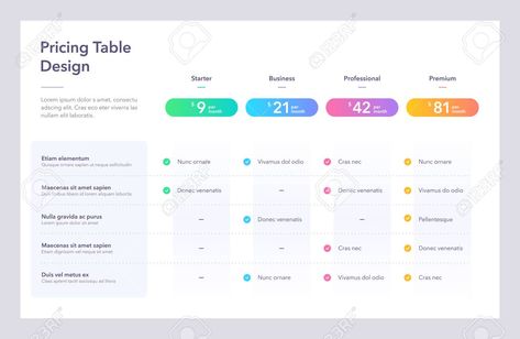 Pricing Chart Design, Table Graphic Design Infographic, Slide Table Design, Ppt Tables Design, Table Design Powerpoint, Website Table Design, Table Graphic Design Layout, Price Comparison Design, Graphic Table Design