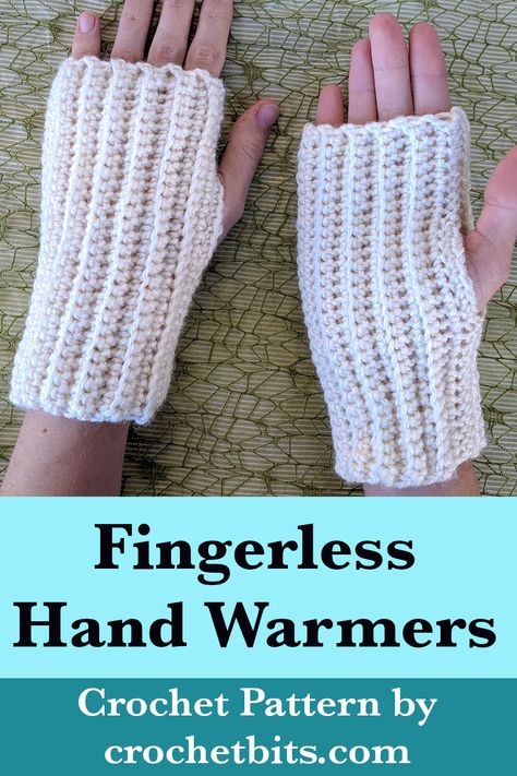 Crochet Reversible Fingerless Hand Warmers Pattern Free Crochet Hand Warmers Pattern, Crochet Hand Warmers Free Pattern Easy, Handwarmer Crochet Pattern, Crochet Fingerless Gloves Free Pattern Easy Simple, Wrist Warmers Crochet Pattern Free, Crochet Hand Warmers Free Pattern, Hand Warmers Crochet, Crochet Fingerless Gloves Free Pattern, Crochet Hand Warmers