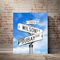 Couple Gifts For Her, Custom Street Signs, Name Canvas, Gift For Anniversary, Personalized Couple Gifts, Best Wedding Gifts, Gifts For Fiance, Valentine Print, Street Sign