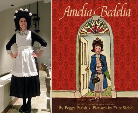 Amelia Bedelia Costume, Reading Teacher Classroom, Amelia Bedelia, Teacher Outfits Elementary, Clever Costumes, Spring Teacher Outfits, Summer Teacher Outfits, Spring Flats, Teaching Shirts