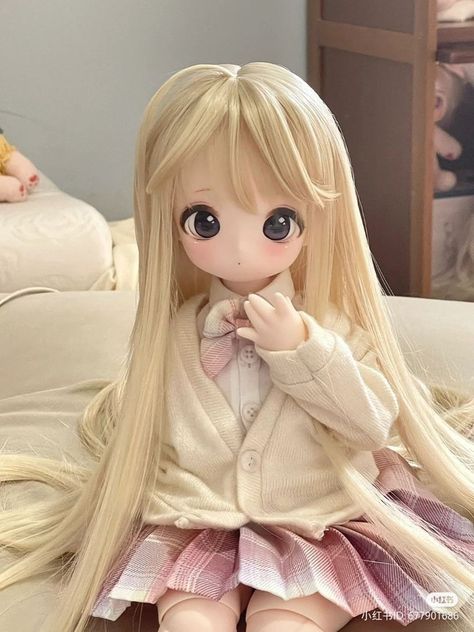 Ball Jointed Dolls Anime, Doll Anime, Anime Doll, Doll Aesthetic, Fantasy Art Dolls, Kawaii Doll, Doll Makeup, Cute Doll, Dream Doll