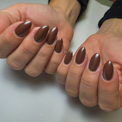 Chocolate Brown Chrome 🍫 #nailinspo #fallnails #naildesign #chromenails Brown Chrome Nails Designs, Chrome Brown Nails, Brown Nails With Chrome, Brown Chrome Nail, Mocha Nails, Brown Chrome Nails, Brown Chrome, Chrome Nails Designs, Brown Nails