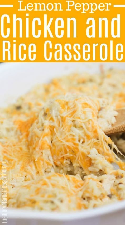 Simple Chicken Casserole, Lemon Pepper Chicken And Rice, Pepper Chicken And Rice, Recipes With Chicken And Peppers, Chicken Casserole Recipe, Chicken And Rice Casserole, Chicken Casserole Easy, Rice Casserole Recipes, Best Casseroles