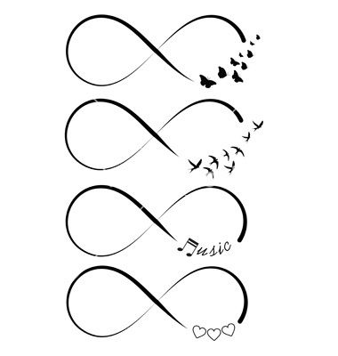 Infinity symbols on VectorStock Infinity Symbol Tattoo, Infinity Tattoos, Symbol Tattoos, Music Tattoos, Tattoos For Daughters, Sister Tattoos, Infinity Symbol, Love Tattoos, Meaningful Tattoos