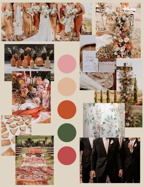 Boho wedding themes, terracotta wedding theme, dersert wedding theme Terracotta Pink Green Wedding, Blush Pink And Terracotta Wedding, Wedding Theme Terracotta, Terracotta Pink Wedding, Summer Terracotta Wedding, Spring Terracotta Wedding, Terracotta And Pink Wedding, Terracotta And Blush Wedding, Terracotta Wedding Palette