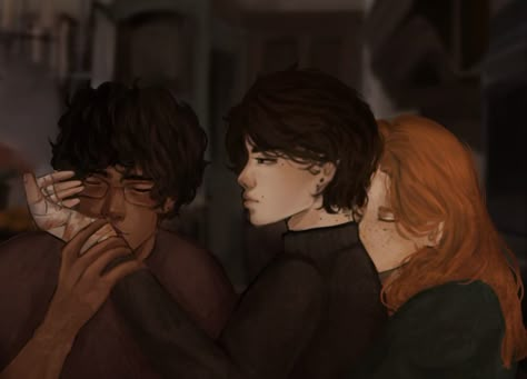 Jegulily Aesthetic, Jegulily Fan Art, Poly Couple, Marauders Art, Marauders And Harry, Slytherin Skittles, Marauders Fanart, Marauders Fan Art, Hp Fanart