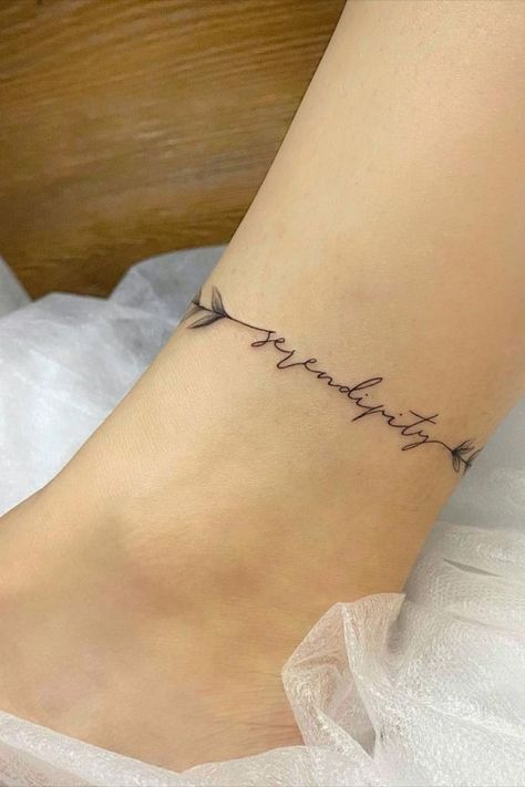 tattoo ideas Memorial Bracelet Tattoos, Ankle Tattoos For Women Wrap Around, Meaningful Small Tattoos, Patience Tattoo, Adorable Tattoos, Name Tattoos For Moms, Small Foot Tattoos, Tattoos Simple, Anklet Tattoos