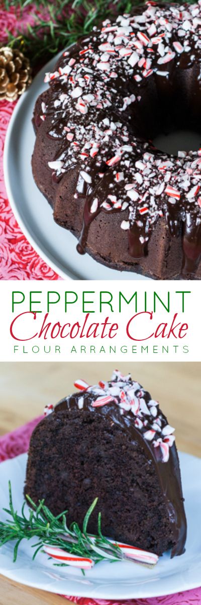 Deep and rich, this Peppermint Chocolate Cake gets a cool, refreshing burst from both peppermint extract and schnapps. Topped with peppermint ganache and crushed candy canes, it’s a breathtaking holiday dessert. This tasty bundt cake recipe serves a crowd. #bundtcake #desserts #recipes #holiday #peppermint #chocolate Peppermint Chocolate Cake, Peppermint Ganache, Chocolate Peppermint Cake, Peppermint Recipes, Coconut Dessert, Peppermint Chocolate, Chocolate Bundt, Diy Easy Recipes, Peppermint Hot Chocolate