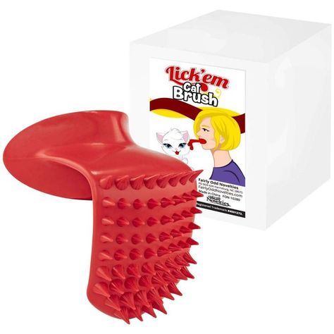 Lick'em Tongue Cat Brush / Scratcher - Fairly Odd Novelties - Funny Novelty White Elephant Gag Gift For Cat Lovers Cat Brush, Weird Gifts, Cat Scratcher, Cat Hair, White Elephant, Pet Parent, Gag Gifts, Cat Lover Gifts, Cat Toys