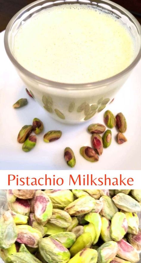 Pistachio Milkshake - Green Pistachio Drink Pistachio Milkshake Recipes, Pistachio Drink Recipe, Pistachio Shake, Pistachio Milkshake, Pistachio Tea, Pistachio Drink, Pistachio Smoothie, Pistachio Coffee, Pistachio Syrup